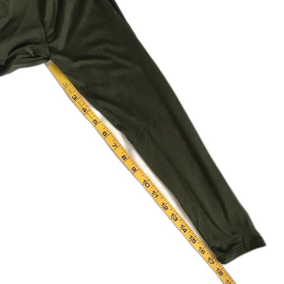 Live In The Moment Small Long Sleeve Crop top Army Green Soft Mock Neck EUC! - Picture 7 of 7